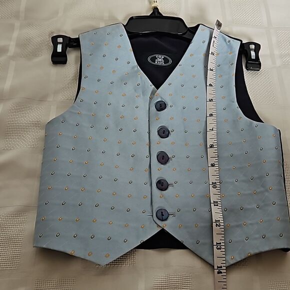 Top Kids Boy's Waist Coat Vest & Tie Blue 3X - Picture 9 of 16